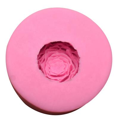 China Large Viable 3D Roses Chocolate Cake Decorating DIY Tools Fondant Silicone Mold Wedding Cake Decorating Flowers Soap Mold for sale