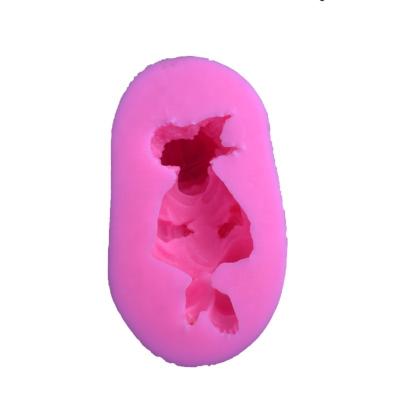 China Sustainable Girl 3D Cake Silicone Mold Baby Party Fondant Cake Decorating Tools Soap Chocolate Candy Clay Molds for sale