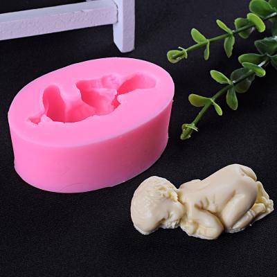 China Sustainable 3D Sleep Baby Fondant Molds DIY Chocolate Cake Decorating Molds DIY Resin Clay Molds for sale