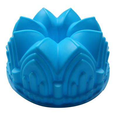 China Novelty Viable Large Crown Silicone Cake Mold Bread Baking Tools Cake Bakeware Mold Loaf Baking Pan Diy Birthday Wedding Cake for sale