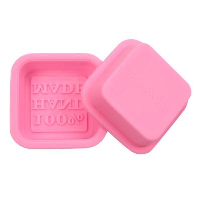 China Viable Silicone Mold For 100% Handmade Soap Mold Craft Art Soap Making Molds Square Shapes for sale