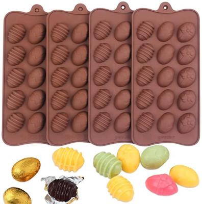 China Viable Mini Easter Eggs Molds for Chocolate Candy Egg Form Jello Ice Cube Cookie Bakeware Strain DIY Cupcake Decoration for sale