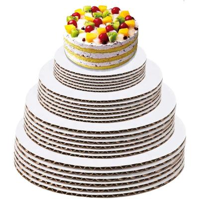 China Disposable Cake Panel 6 Round 8 10 White 12 Inch Circle Base Cupcake Dessert Stand Disposable Paper Coaster Baking Tray Decorating for sale