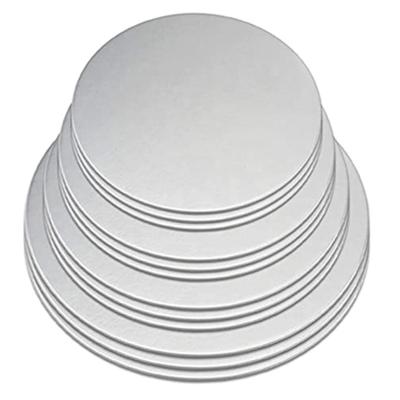 China Disposable Silver Round Cake Boards 6 8 10 12 Inch Non-Stick Foam Paper Circle Base Cardboard Mousse Cake For Cake Tray Pad for sale