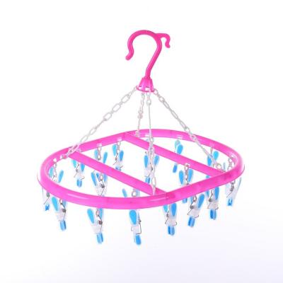 China Customized Folding Baby Clothes Hanger Laundry Clip Hanger for sale