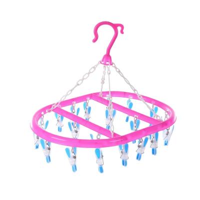 China Customized Folding Baby Clothes Hanger Laundry Clip Hanger for sale