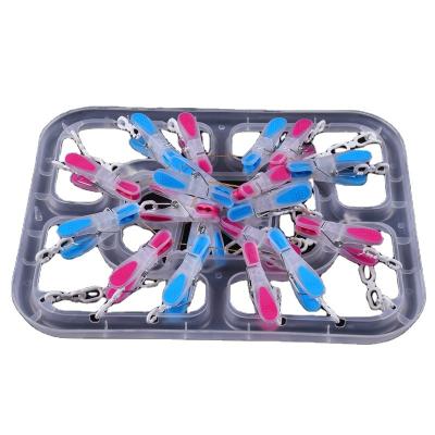 China OEM Accept Folding Drying Hanger For Plastic Drying Hanger Underwear With Pegs for sale