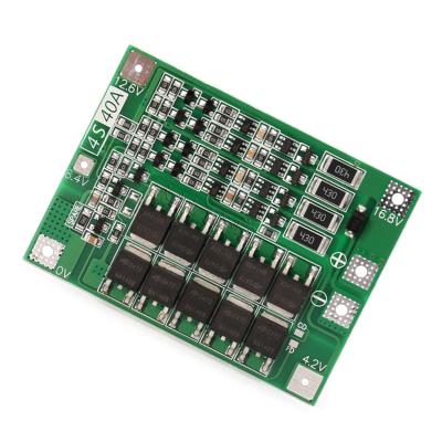 China Balanced Version Lipo Charger Module 40A Lithium Battery Protection Plate BMS 4S 4S 40A Balanced Version for sale