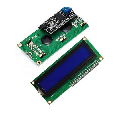 China 1602 Character 16x2 LCD Blue Screen With Backlight Module PCB IIC I2C Interface 16x2mm for sale