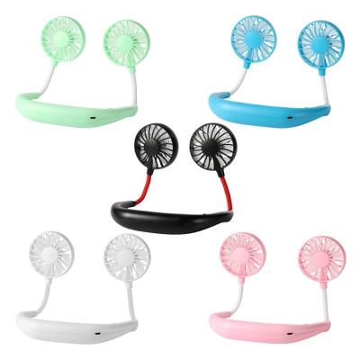 China Summer Toys Fan USB Rechargeable Mini Fan With 3 Adjustable Speed ​​Portable Neck Fans 17.5*4*16.5CM for sale