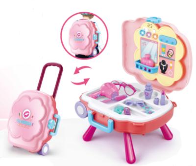 China 2020 New Arrival Charm Jewelry Make Up Toy Set Girl Dress Up Toy Children Make Up Sets For Girls With Music 49.5*33*15CM for sale