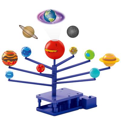 China STEM Solar System Model DIY Kit Planetary Projector 360 Degree Rotation 8 Projection Planets Science Astronomy Arts For Kid 21*6*24.5cm for sale