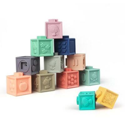 China 2020 Hot Selling Educational DIY Building Toy Blocks 12PCS Soft Building Block Math Learning Toys for sale