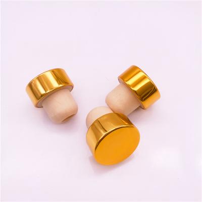 China Bottle Manufacturer Products Champagne Aluminum Hat Cork Aluminum Cap Polymer Plug for sale