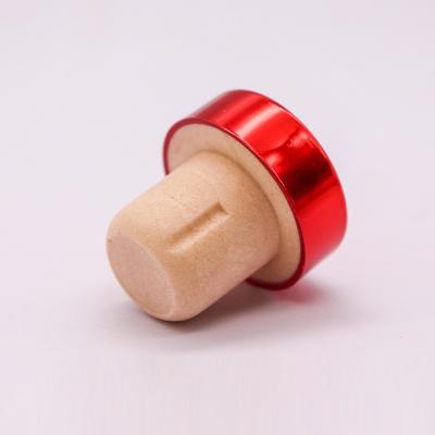 China Supply Variety Size Aluminum Wine Stopper With Metal Cap Red Wine Capsule White Wine Cork for sale