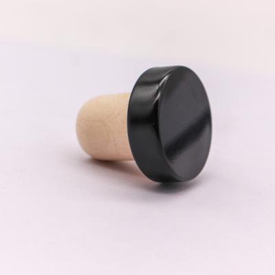 China Supply Variety Size Synthetic Aluminum Cap Cork / Aroma Cork / Wine Stopper Polymer Aluminum Cap Custom Made Plug for sale