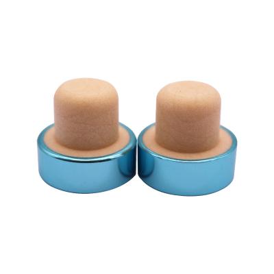 China Supply Variety Size Wedding Gift Reusable Luxury Wooden Top Wine Bottle Cork Synthetic T Shape Wine Cork Seal Cap Bottle Cap Closed for sale