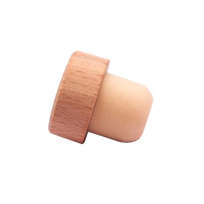 China Plastic Bottles Synthetic Cork With Wood Top Cork For Liquor for sale