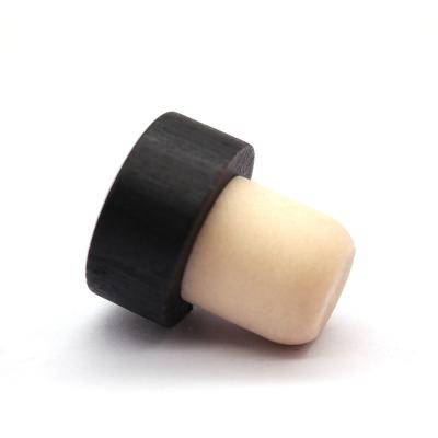 China Bottles Seal New Design Custom Wooden Capsule Oil Stopper Polymer Cap Wine Cork Cap for sale