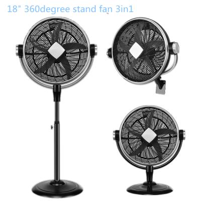 China Powerful Air Cooling 18 Inch Rack Fan 3 In 1 With 360 Degree Oscillation for sale