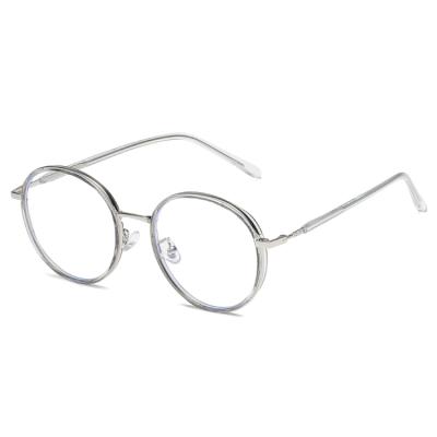 China Full Frame Metal Light Simple Light Blue Block Computer Reading TV Game Phone Glasses for sale