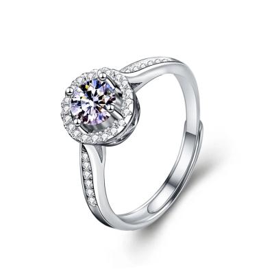 China Brilliant Moissanite Jewelry Sterling Silver Ring Lab Created Color Change Wholesale Cut Moissanite for sale