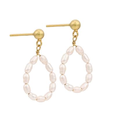 China FASHIONABLE hot selling product personalized fashion ladies pearl freshwater pearl stud earrings for gift for sale