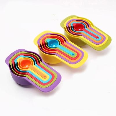 China CAD Viable Factory 6pcs Colorful Plastic Measuring Cups Set and Measuring Cups Set for sale