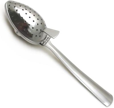 China Suitable High Quality Stainless Steel Tea Infuser Spoon Tea Strainer Heart Shaped Spoon for sale