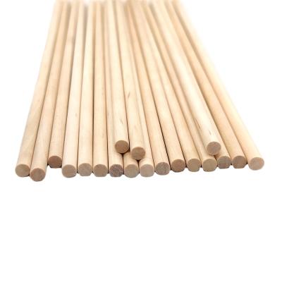 China Europe Finger Rods Pine Wood Sticks Unfinished Natural Wooden Craft Finger Rods Round Wood Stick Machine for sale