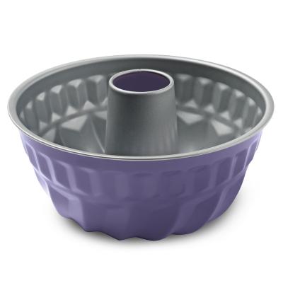 China Viable Purple Non-Stick Coating Lilac Made In Italy Pans Private Label Bundtform Custom Baking Pan Gugelhupf Ring Cake Pan For Baking for sale