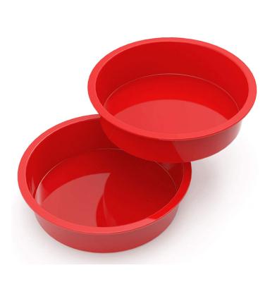 China Stocked Non-Stick Quick Release Baking Round Cake Molds Silicone Cheesecake Molds for sale