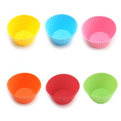 China Amazon Hot Selling 100% Food Grade Platinum Silicone Cake Mold Viable Universal Silicone Muffin Cup Baking Mold for sale