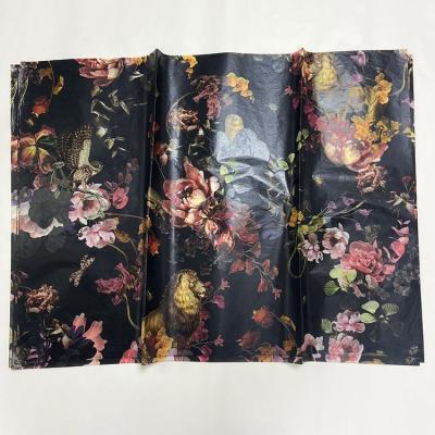 China Flower Tissue Paper Card Printing Biodegradable Tissue Paper Printing Tissue Paper Custom Printed Logo for sale