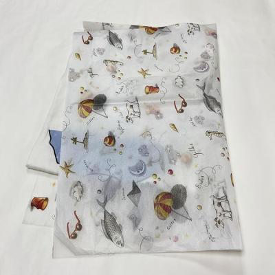 China Wholesale Biodegradable Custom Clothing Silky Tissue Paper Custom Logo Printed Wrapping Tissue Paper for sale