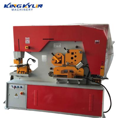 China KK-90 90 ton locksmith pressure sheet metal bending machine construction square bar round bar cutting steel machine 20*300mm/10*600mm punch for sale