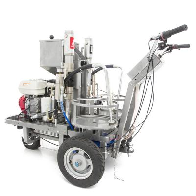 China PT300HS Double Color Automatic Hydraulic Airless Line Striper Barring Airless Line Cold Striper Paint Road Marking Machine for sale