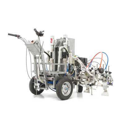 China PT300HS Double Color Automatic Hydraulic Airless Line Striper Barring Cold Airless Line Striper Painting Road Marking Machine Two Guns 17Y231 for sale