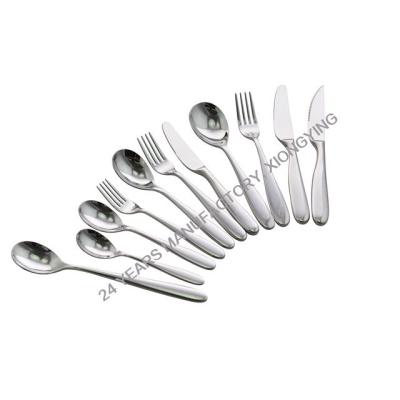 China Sustainable Modern Kitchen Knife Spoon Fork Stainless Steel Silverware Cutlery Set for sale