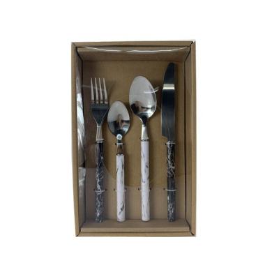 China Viable 6 PCS Cutlery Set Stainless Steel Hotel Restaurant Flatware Set Spoon Fork Knife Set Wedding Suit for sale