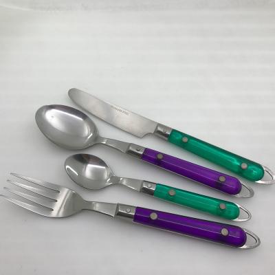 China Viable With Hanging Hole ABS Clip Handle Cutlery Sets for sale