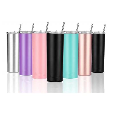 China 20oz Viable Insulated Straw Vacuum Double Wall Cups Bulk Stainless Steel Wine Tumbler Wholesale for sale