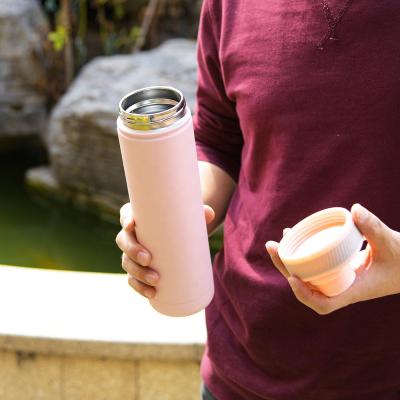 China PORTABLE Fancy Metallic Design Rose Hot And Cold Luxury Water Bottle for sale