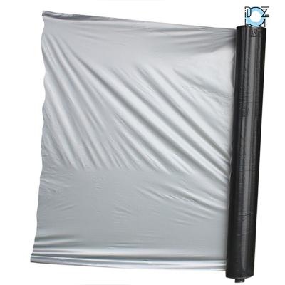 China Agricultural Black White Plastic LDPE PE Mulch Film Plant Cover Mat Anti Weed Mat Plastic Weed Control Plant Protection for sale