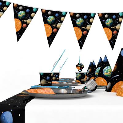 China Festival Stuff Customized Space Theme Party Holiday Birthday Decoration Sets Kids Gift Supplies for sale