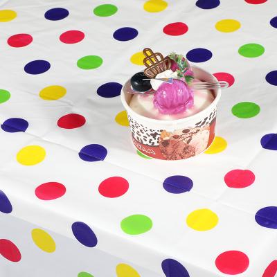 China Customized Disposable Plastic Tablecloth Rectangular Waterproof Plastic Birthday Waterproof for sale