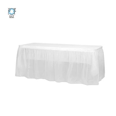 China Large Waterproof Adhesive Posterior Air Permeability Plastic Table Skirt for sale