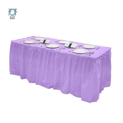 China Waterproof Non-Toxic Waterproof PEVA Material Plastic Table Skirts Wholesale for sale