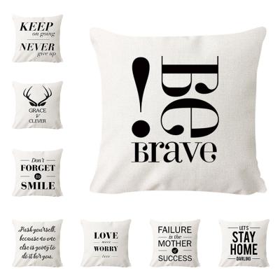 China Inspirational Non-Toxic Motivational Sign Quote Pillow Cover for sale