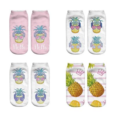 China 2021 Breathable Large Adults Size Custom Make Best Seller Pineapple Cotton Socks for sale